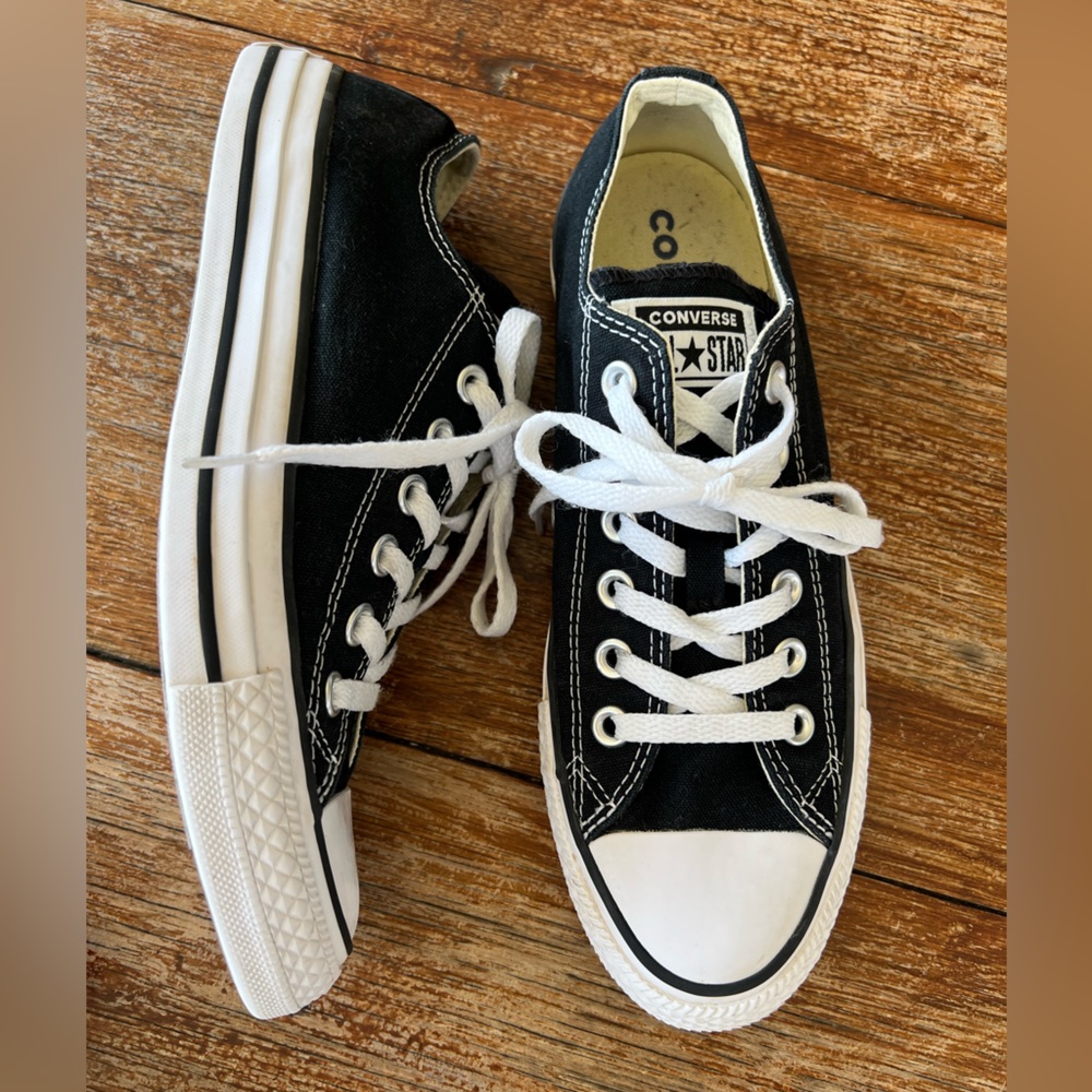 Converse Chuck Taylor All Star Sneakers Black Low Top Canvas Unisex M6 W8 - Picture 10 of 16